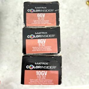 MATRIX ColorINSIDER permanent hair color. 6GV,8GV& 10GV New oil delivery system.